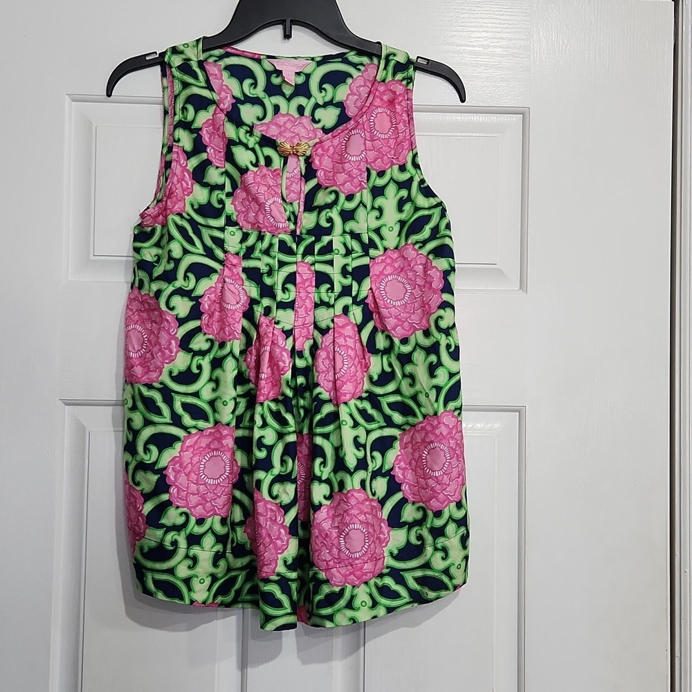 Lilly Pulitzer 'Private Property' Tara Floral Shell Top
